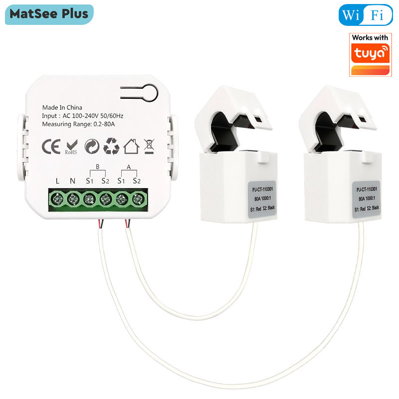 Energy Meter Bidirectional - มิเตอร์วัดพลังงานอัจฉริยะแบบ WiFi สองทิศทาง 1/2 ช่อง พร้อมเซ็นเซอร์วัดกระแสไฟฟ้า