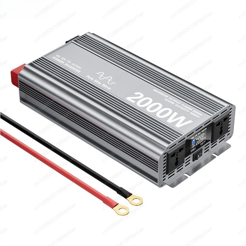 Pure Sine Wave Inverter - อินเวอร์เตอร์คลื่นไซน์บริสุทธิ์ 2000W 12V เป็น 220V พร้อมหน้าจอแสดงผล