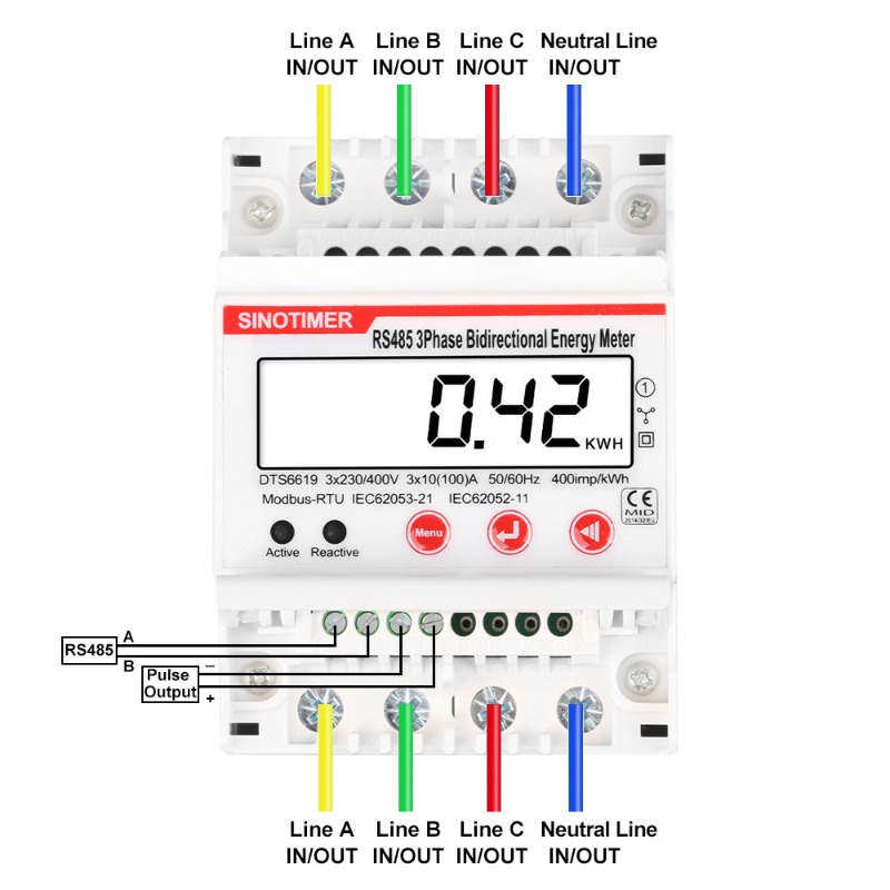 มิเตอร์วัดพลังงานแบบสองทิศทาง  - Energy Meter Bidirectional บทวิจารณ์และราคา