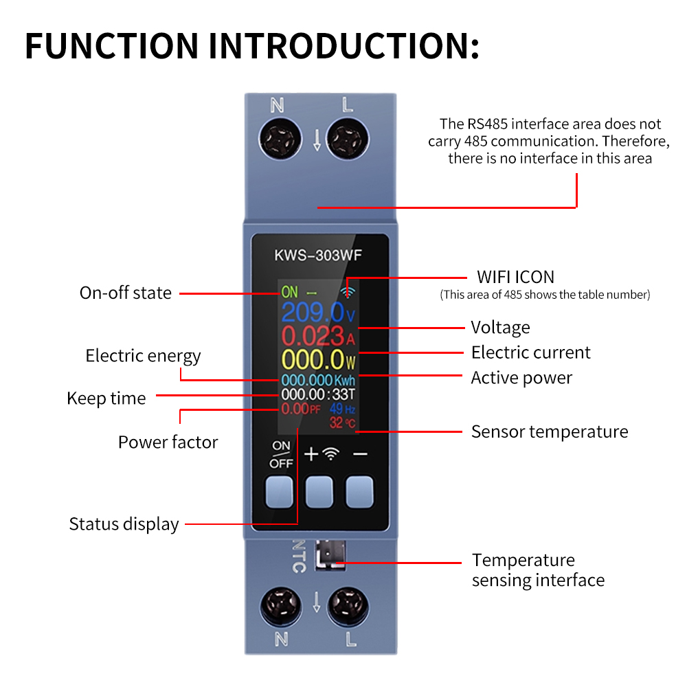 KWS-303 Tuya WiFi Power Meter  - Energy Meter Bidirectional บทวิจารณ์และราคา