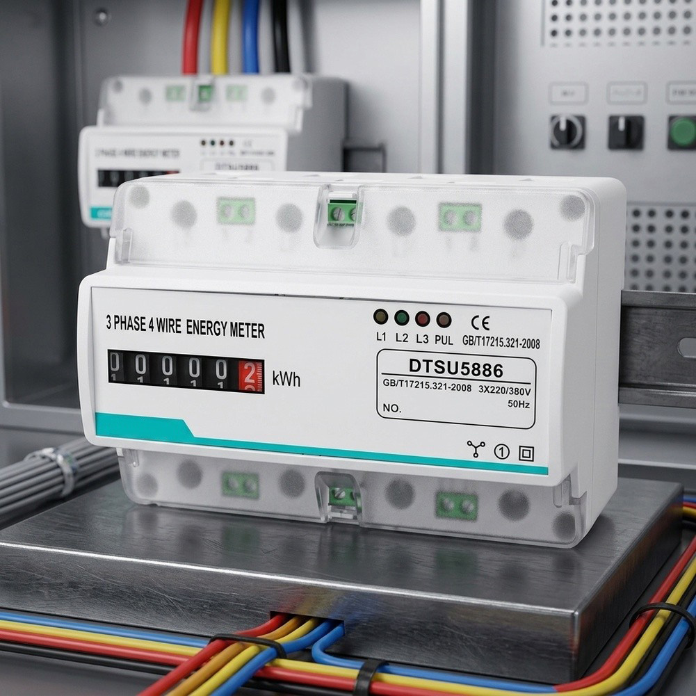 มิเตอร์วัดพลังงานแบบติดราง 3 เ - Energy Meter Bidirectional บทวิจารณ์และราคา