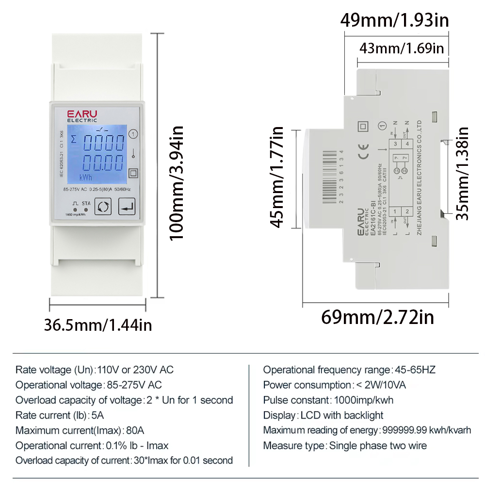 เครื่องวัดพลังงานแสงอาทิตย์ EA - Energy Meter Bidirectional บทวิจารณ์และราคา